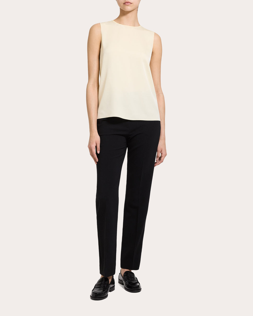 Silk Georgette Straight Shell Top