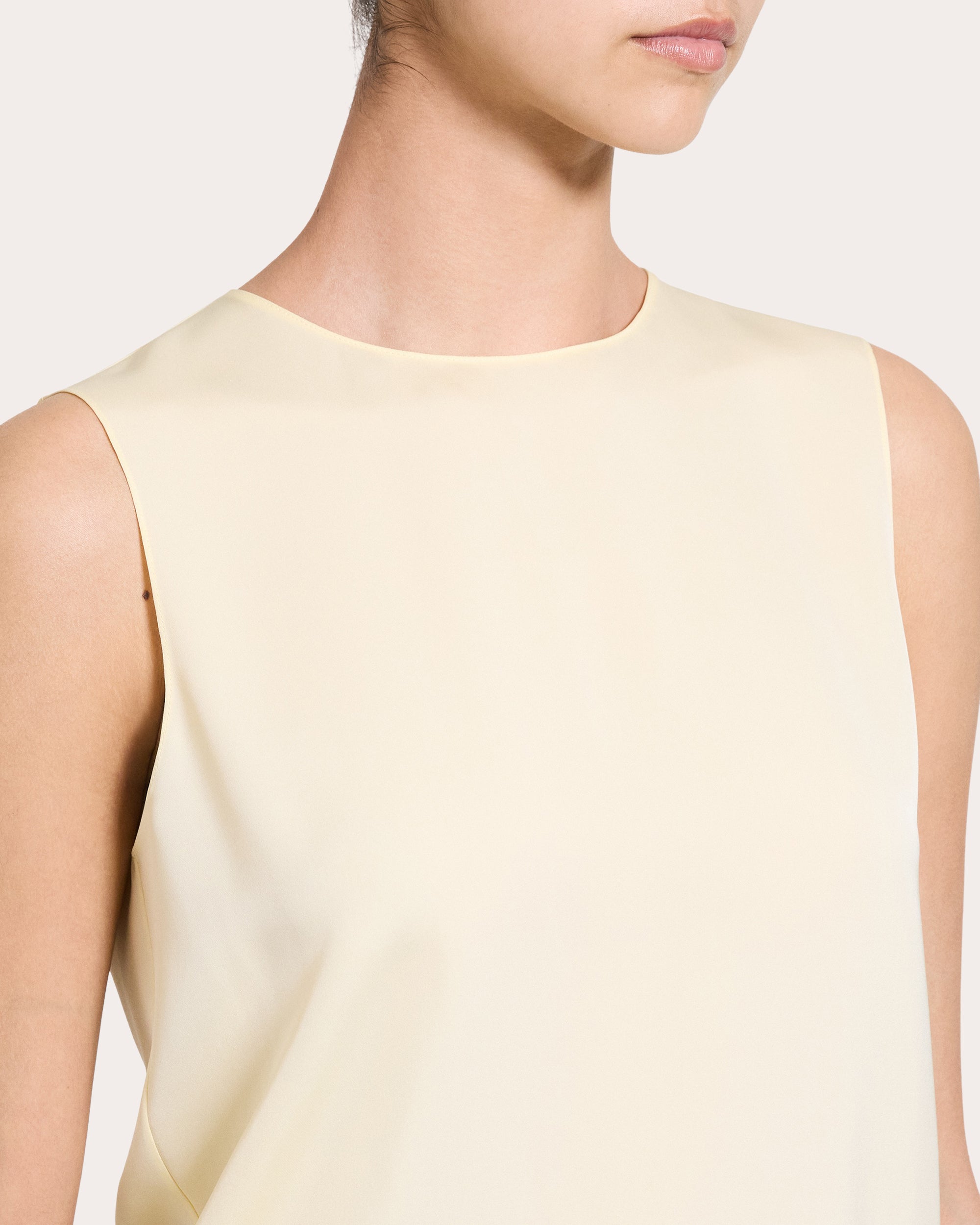 Silk Georgette Straight Shell Top