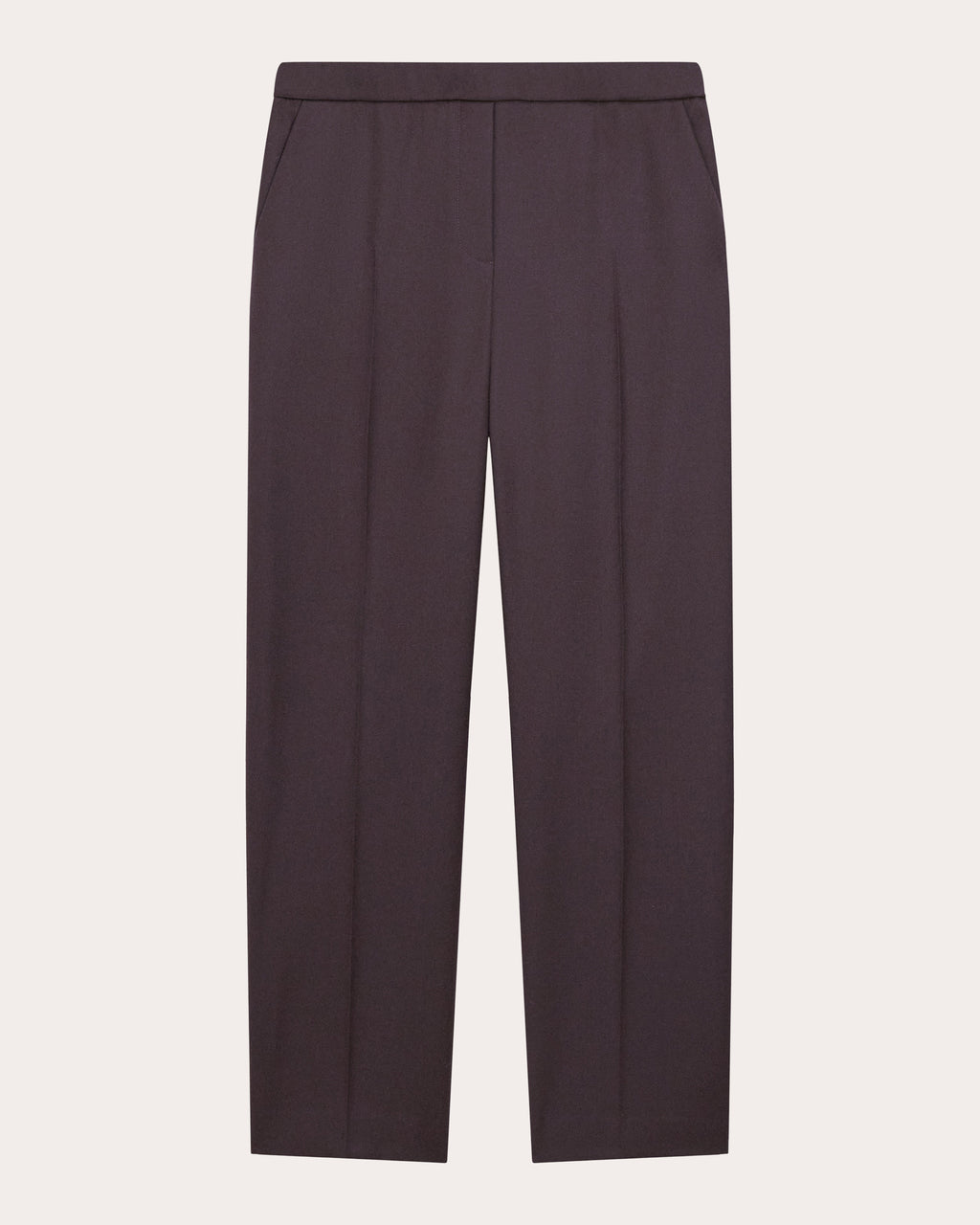 Sleek Flannel Wool Treeca Pull-On Pants