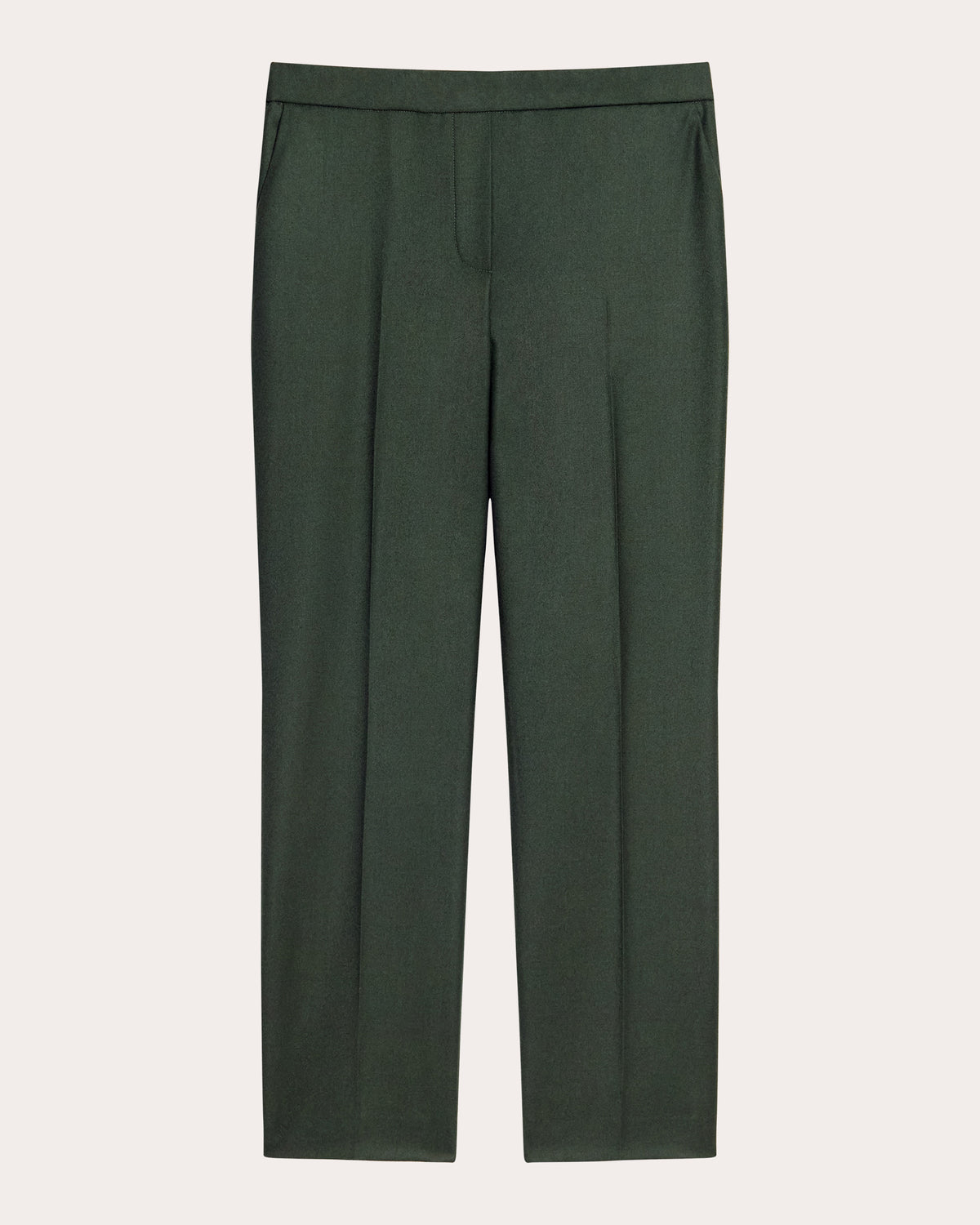 Sleek Flannel Wool Treeca Pull-On Pants