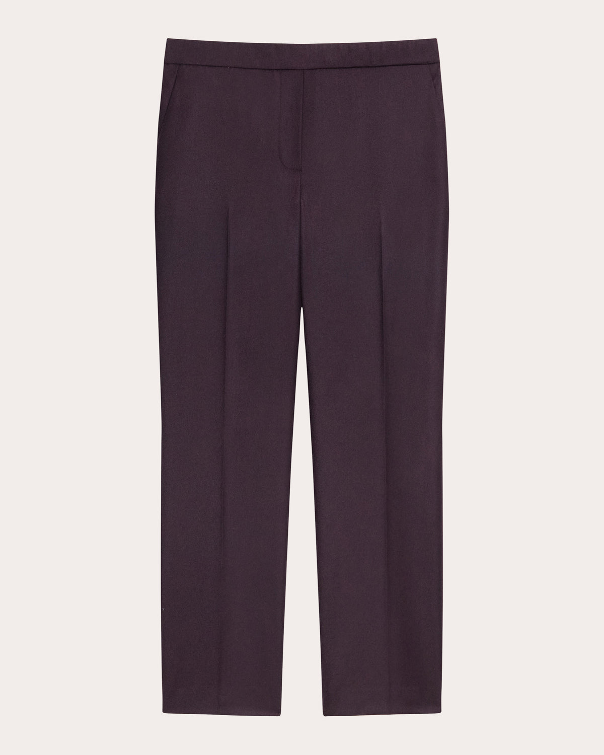 Sleek Flannel Wool Treeca Pull-On Pants