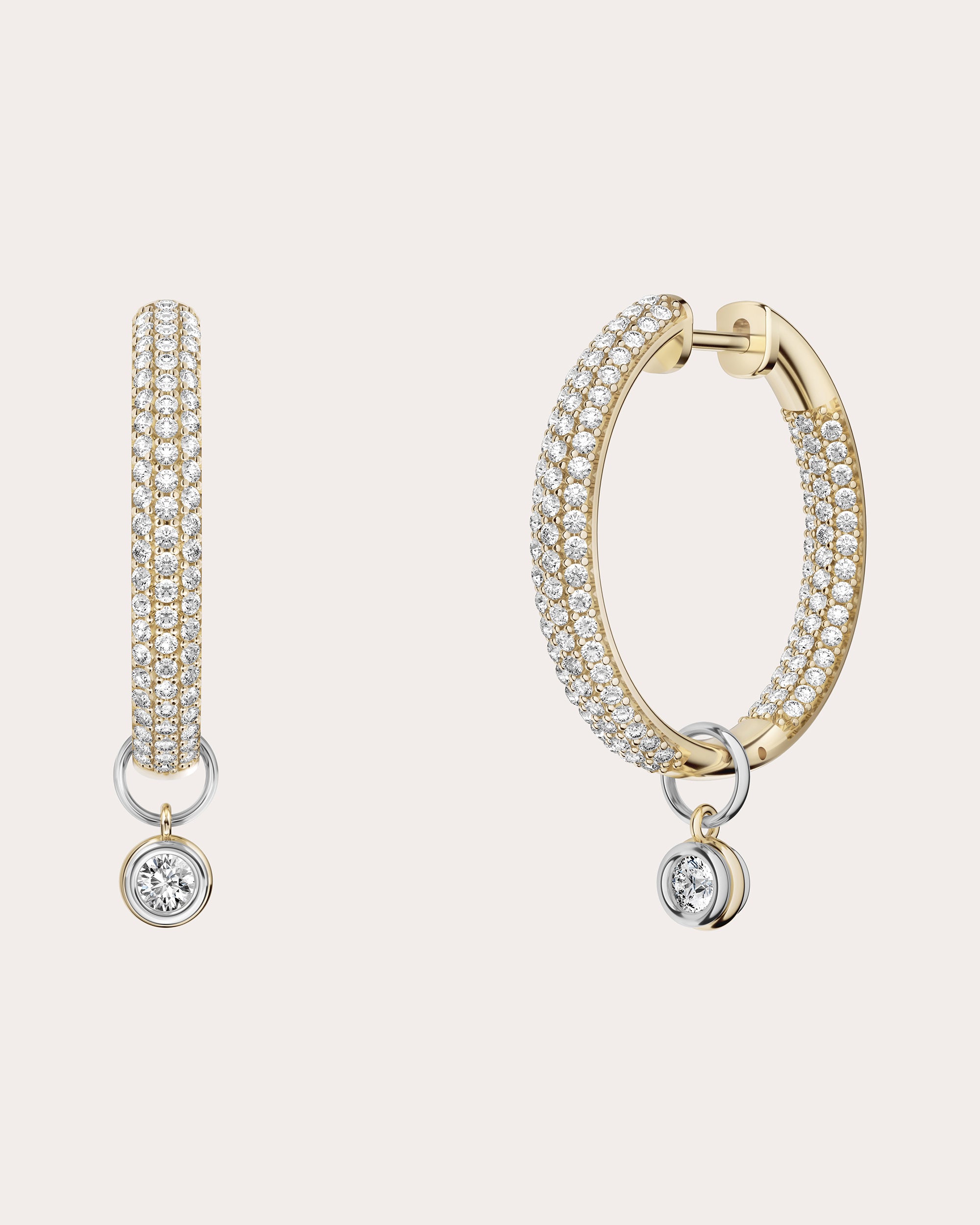 Diamond Fusion Hoop Earrings