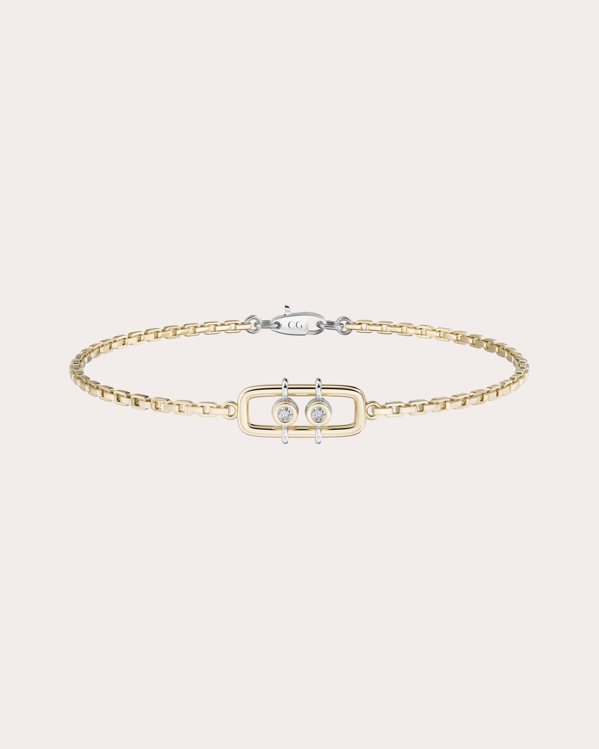 Diamond Two-Tone Métta Petite Bracelet