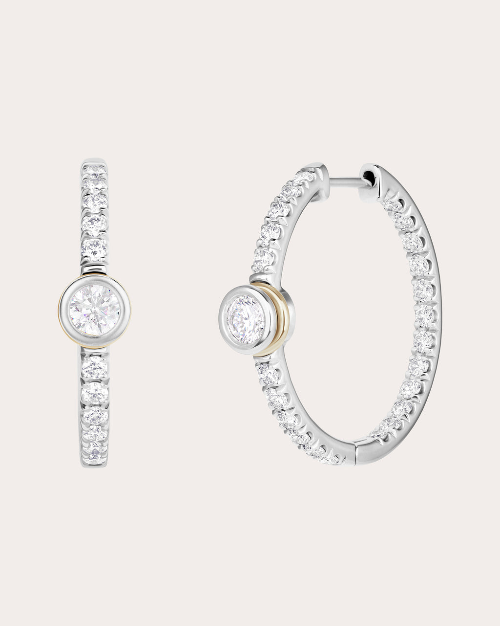 Diamond Pavé Orbit Hoop Earrings