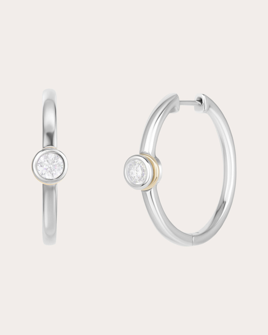 Diamond Orbit Solo Hoop Earrings