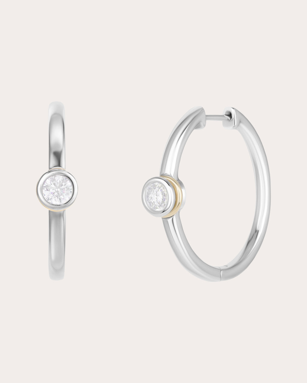 Diamond Orbit Solo Hoop Earrings