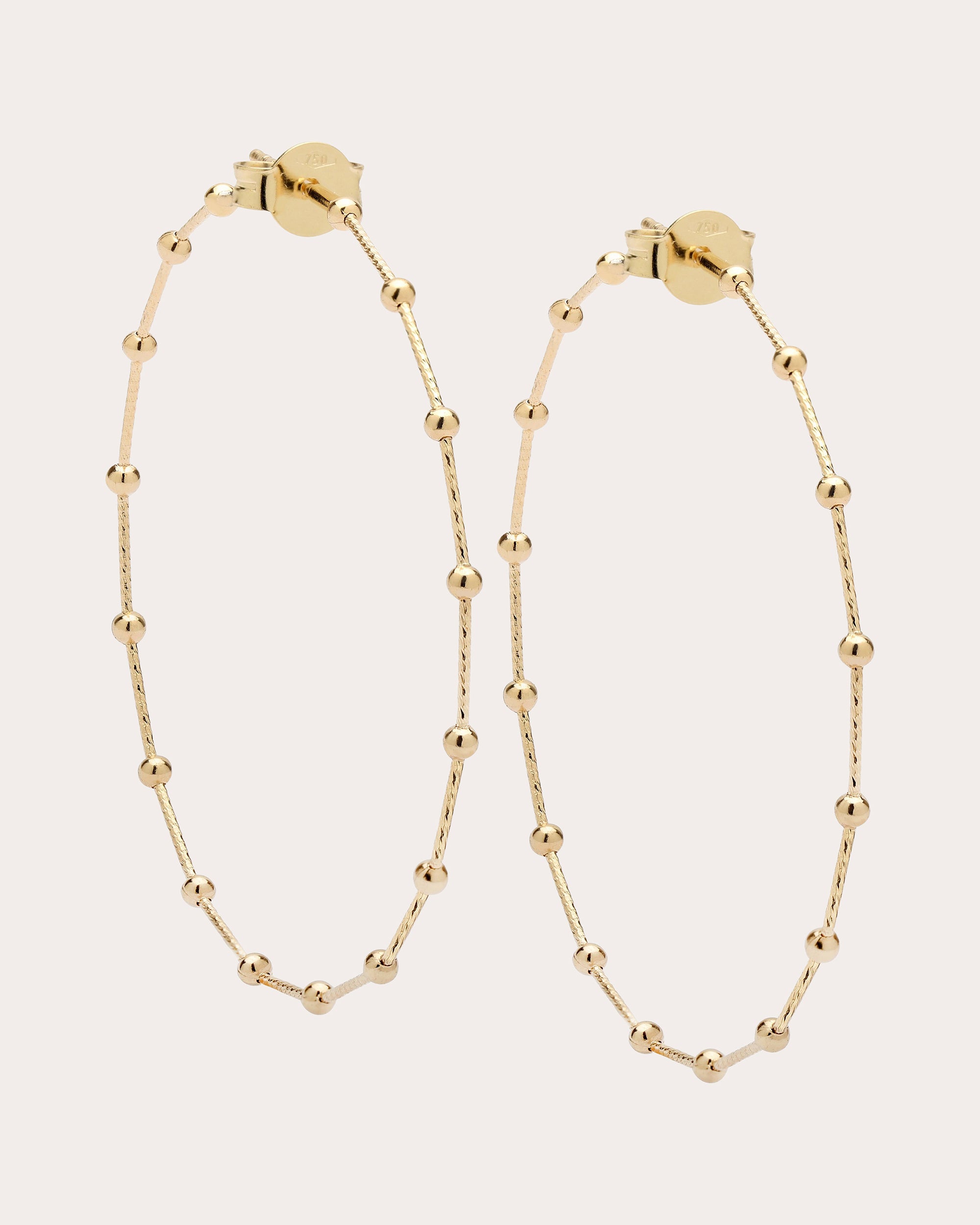 18k Gold Planeti Wire Hoop Earrings
