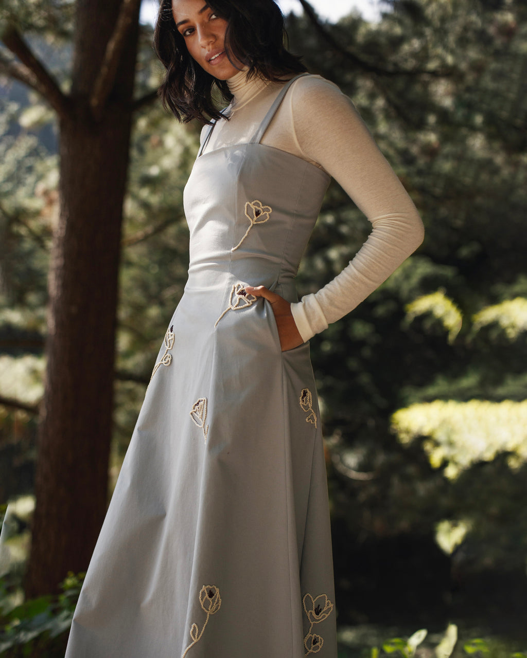 Reflection Embroidered Floral A-Line Dress