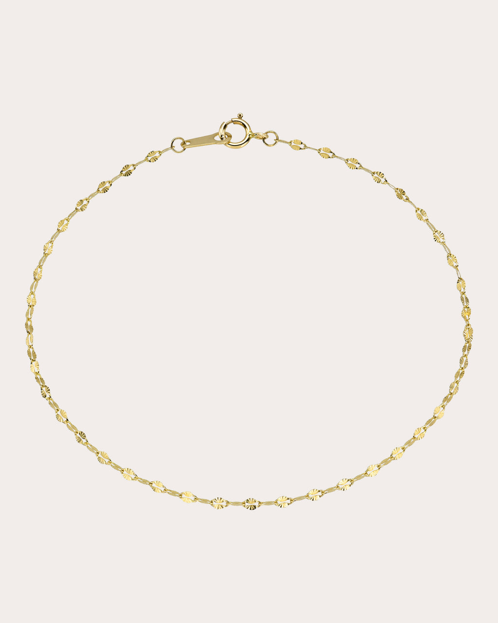 14k Gold Mini Mirror Chain Bracelet