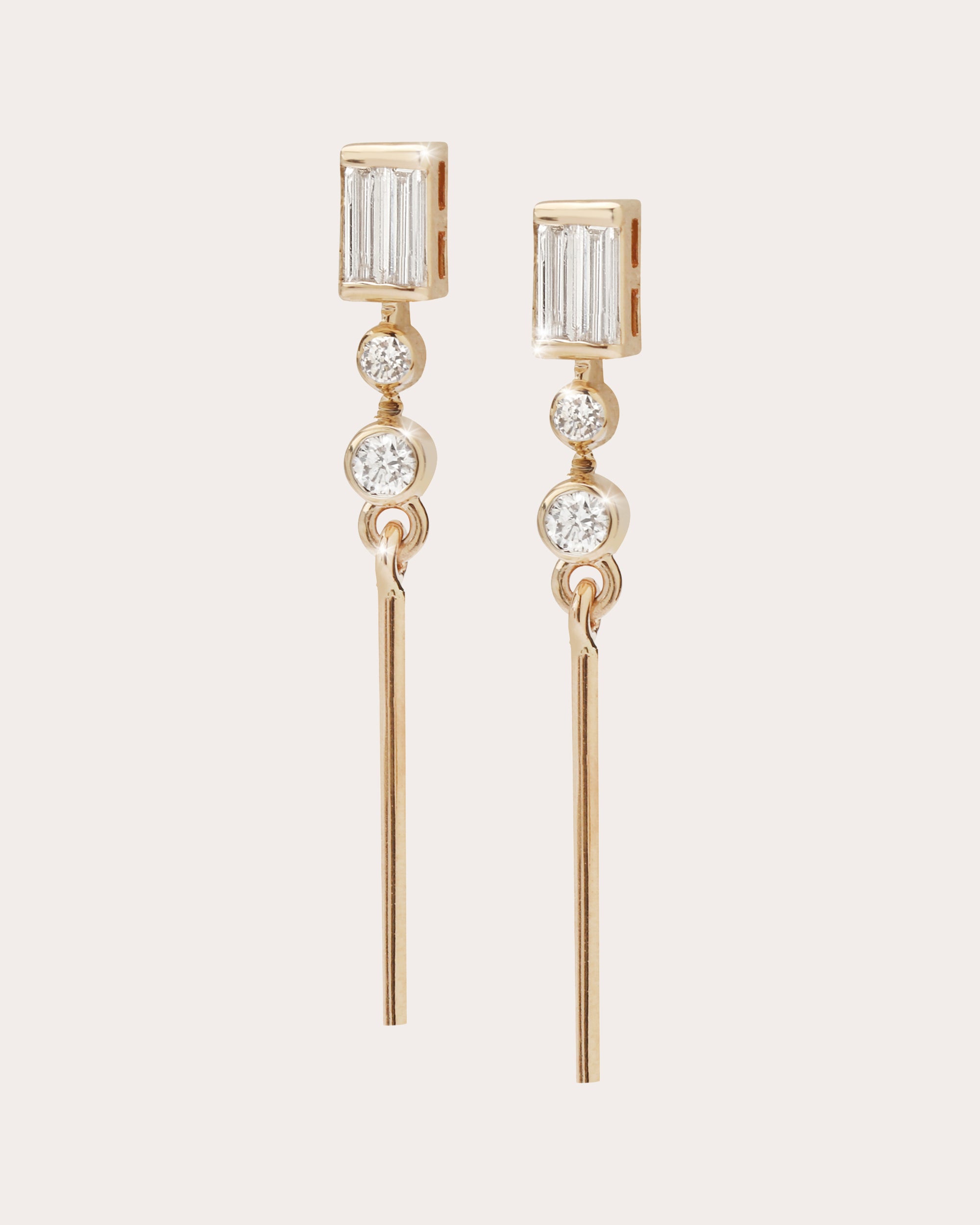 Diamond Nova Mini MéLange Bar Earrings