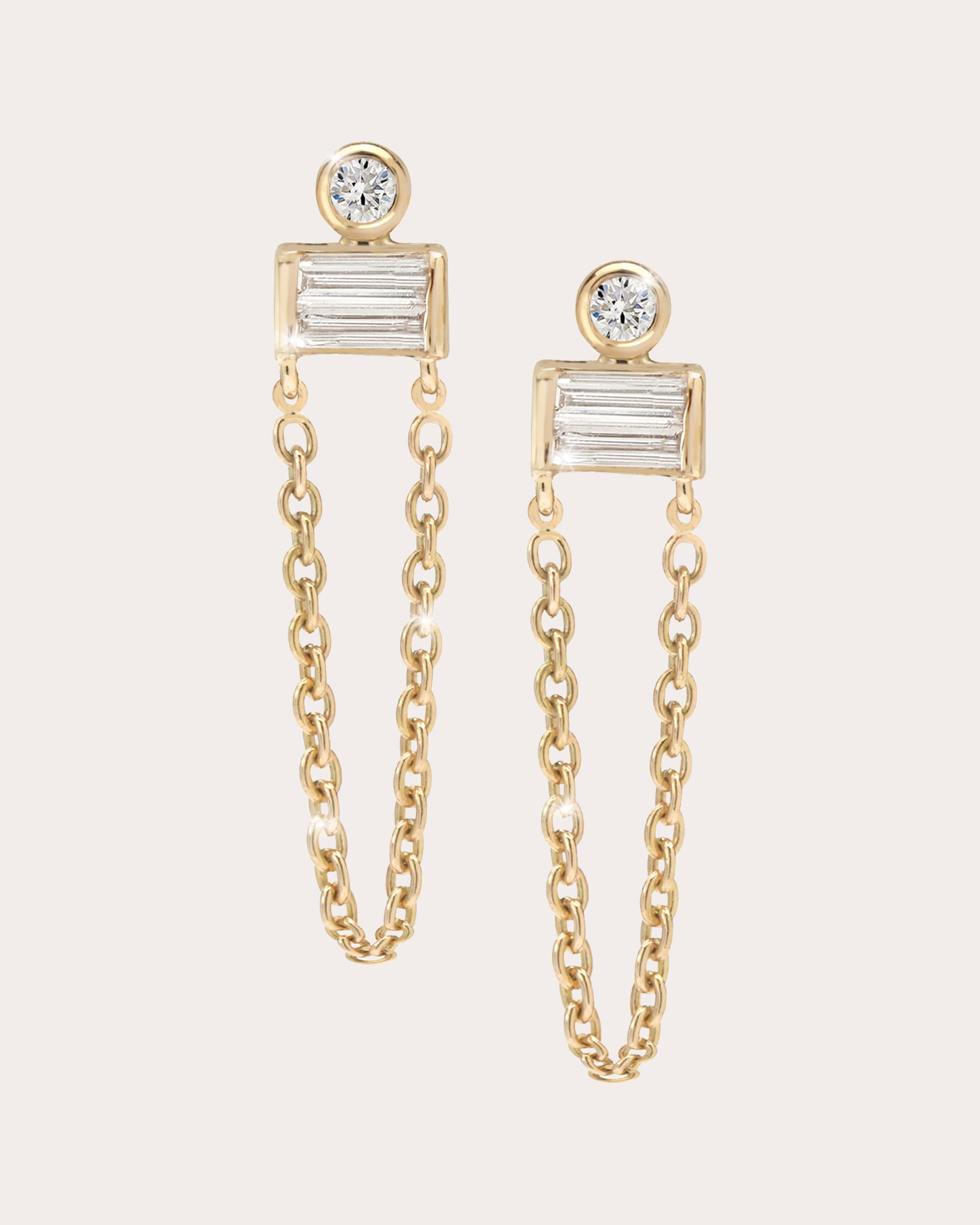 Diamond Nova Mini MéLange Chain Earrings