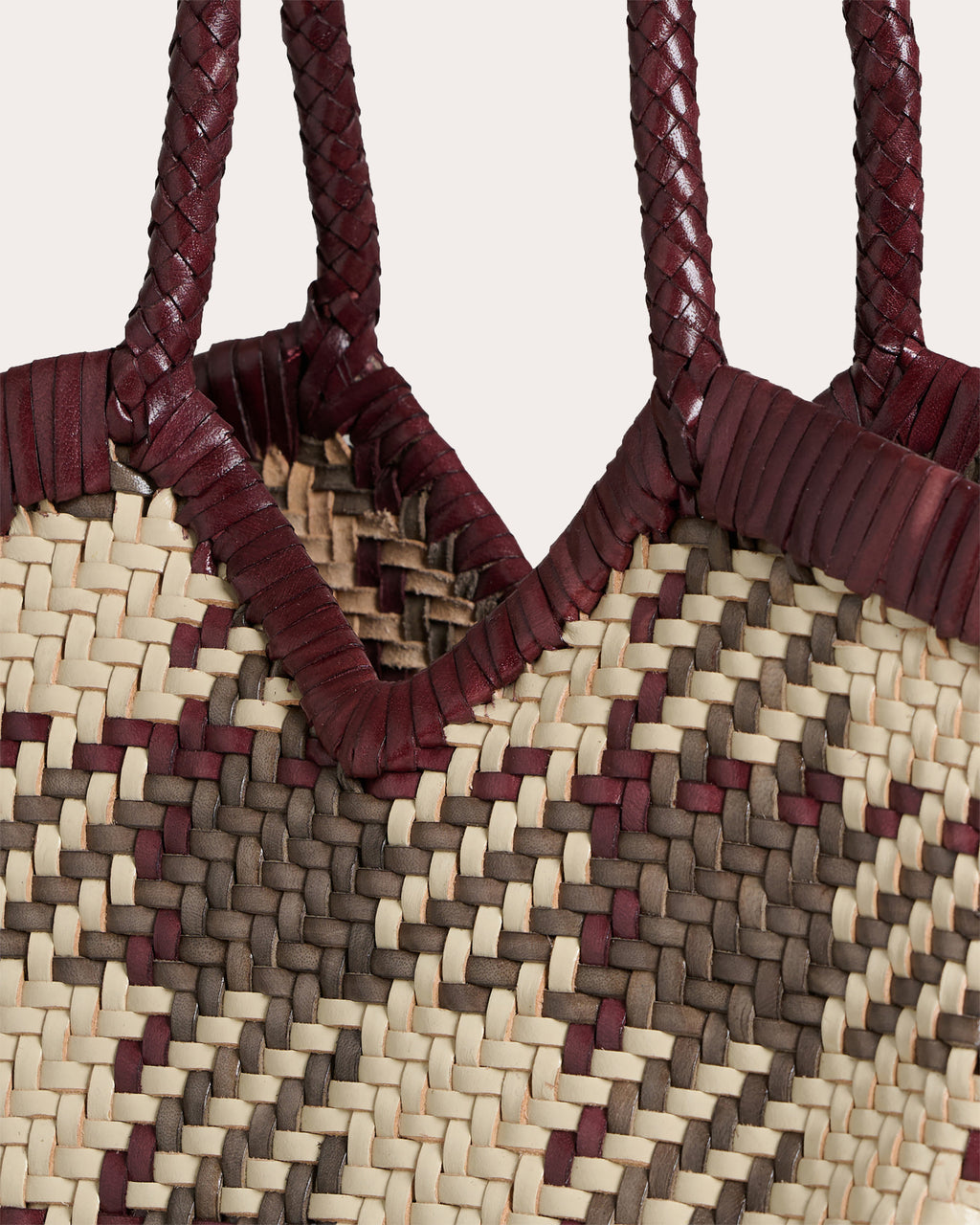 Monet Madras Woven Leather Shoulder Bag