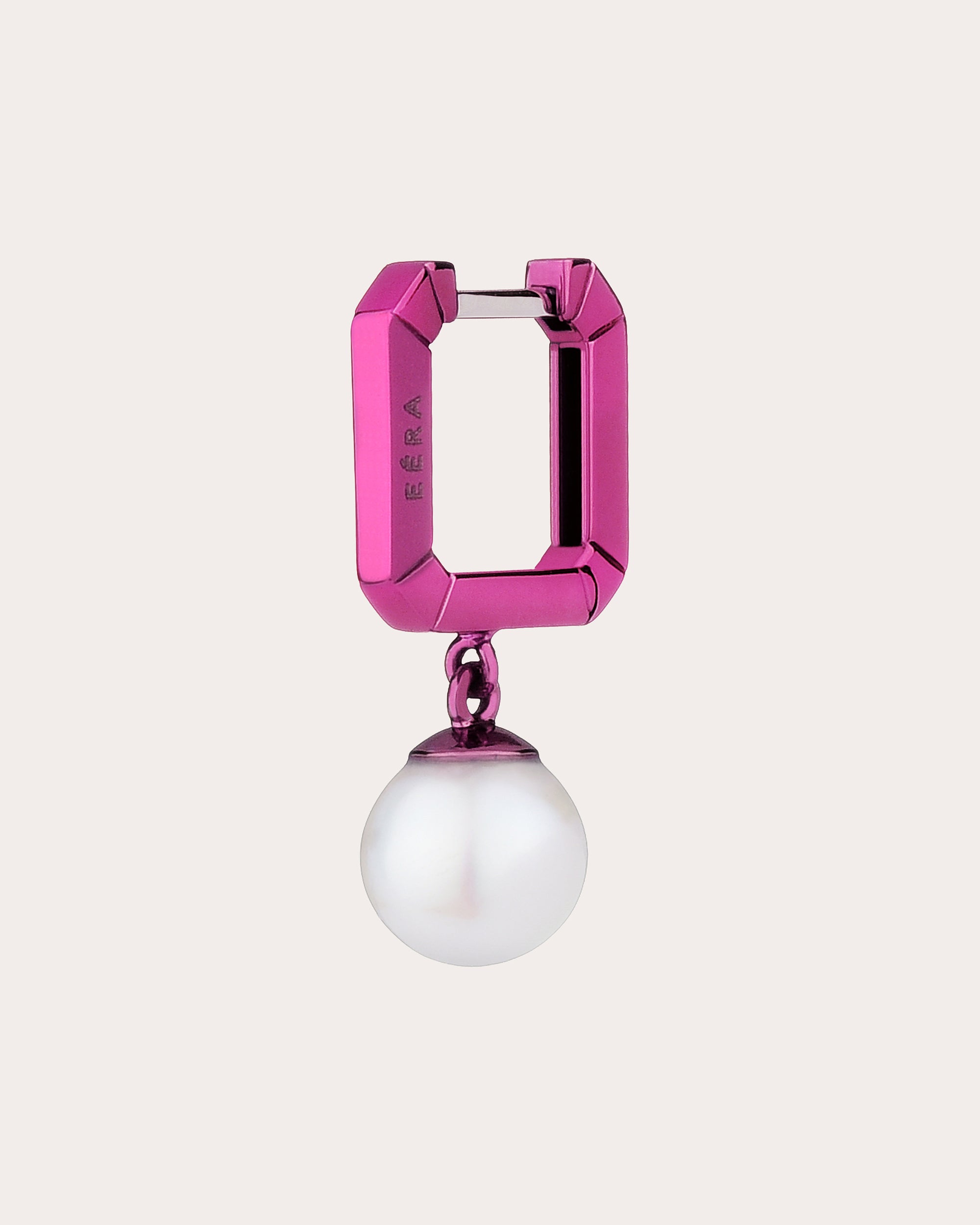 Akoya Pearl Mini Square Hoop Earring