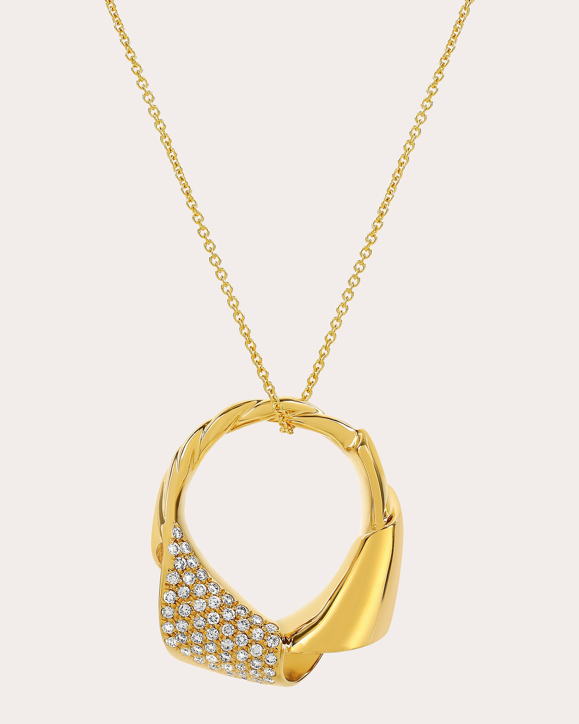 Maar 18K Gold Diamond Pavé Pendant Necklace