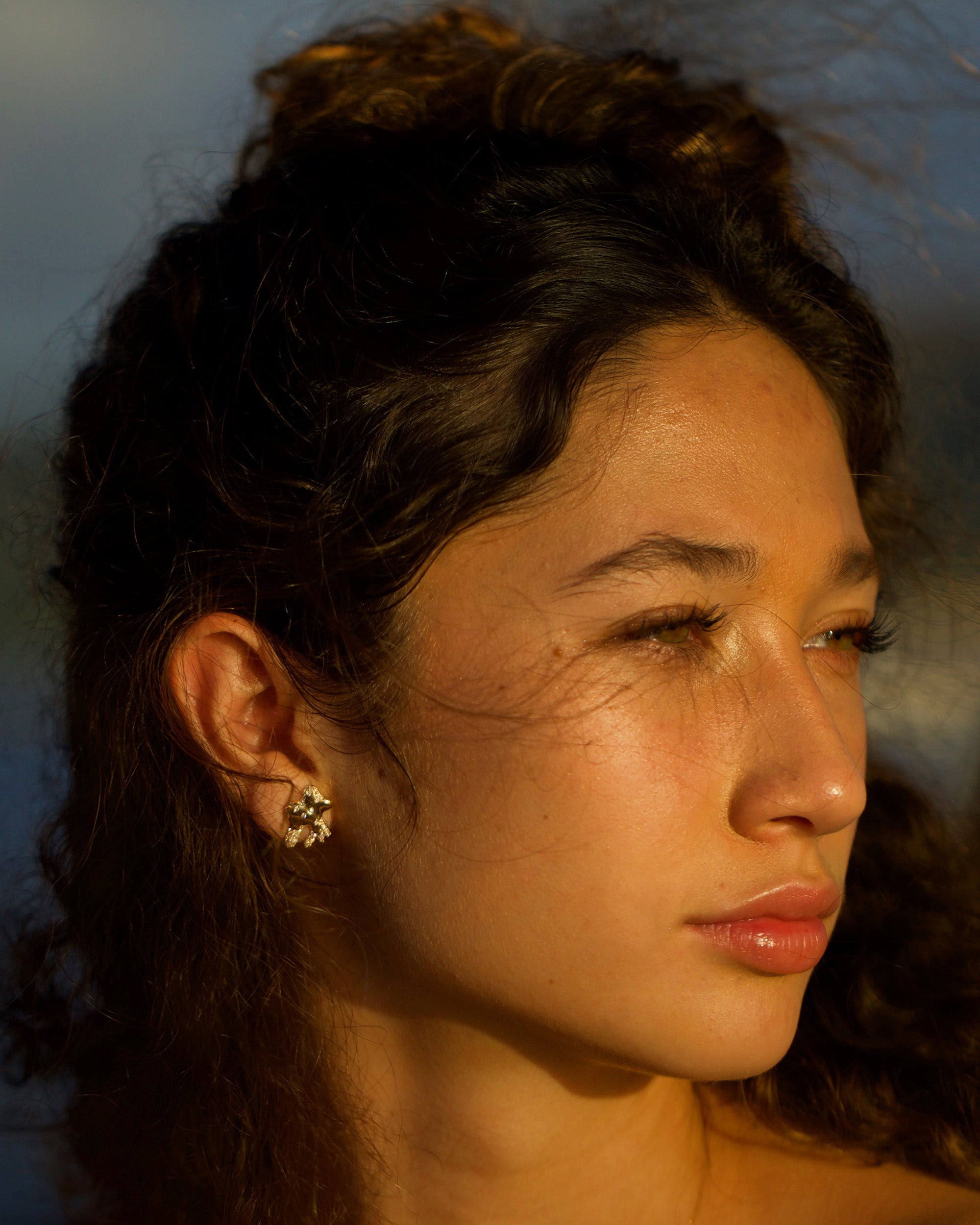 Arcadia Atoll 18K Gold Diamond Pavé Stud Earrings