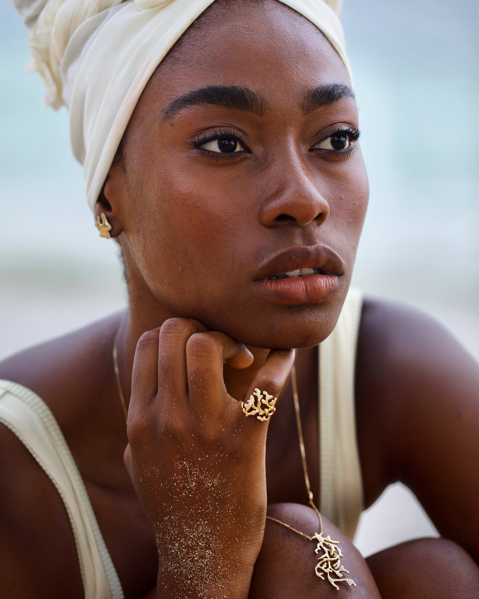 Arcadia Atoll 18K Gold Diamond Pavé Ring