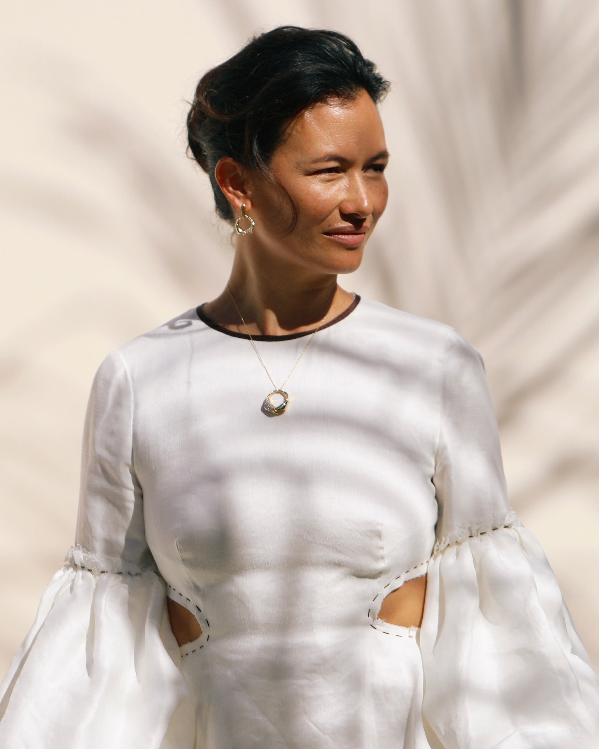 Maar 18K Gold Diamond Pavé Pendant Necklace