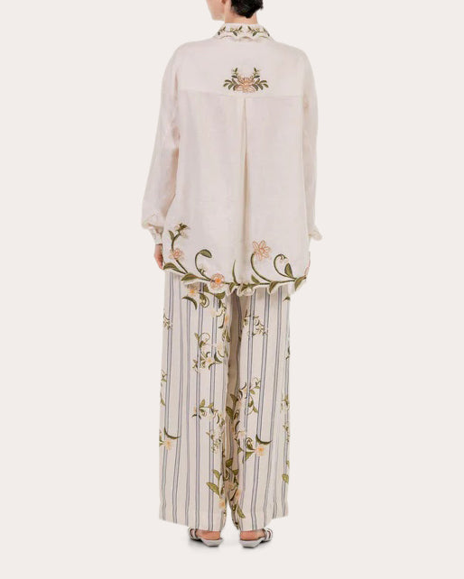 Cecilia Valle Embroidered Linen Shirt