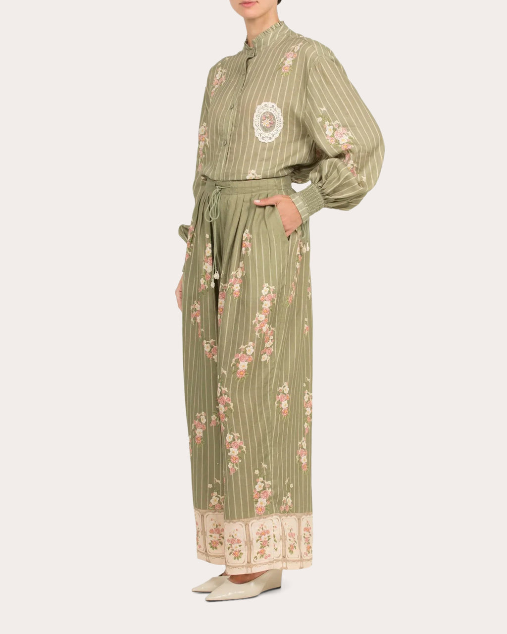 Cocada Para’so Pleated Linen Trousers