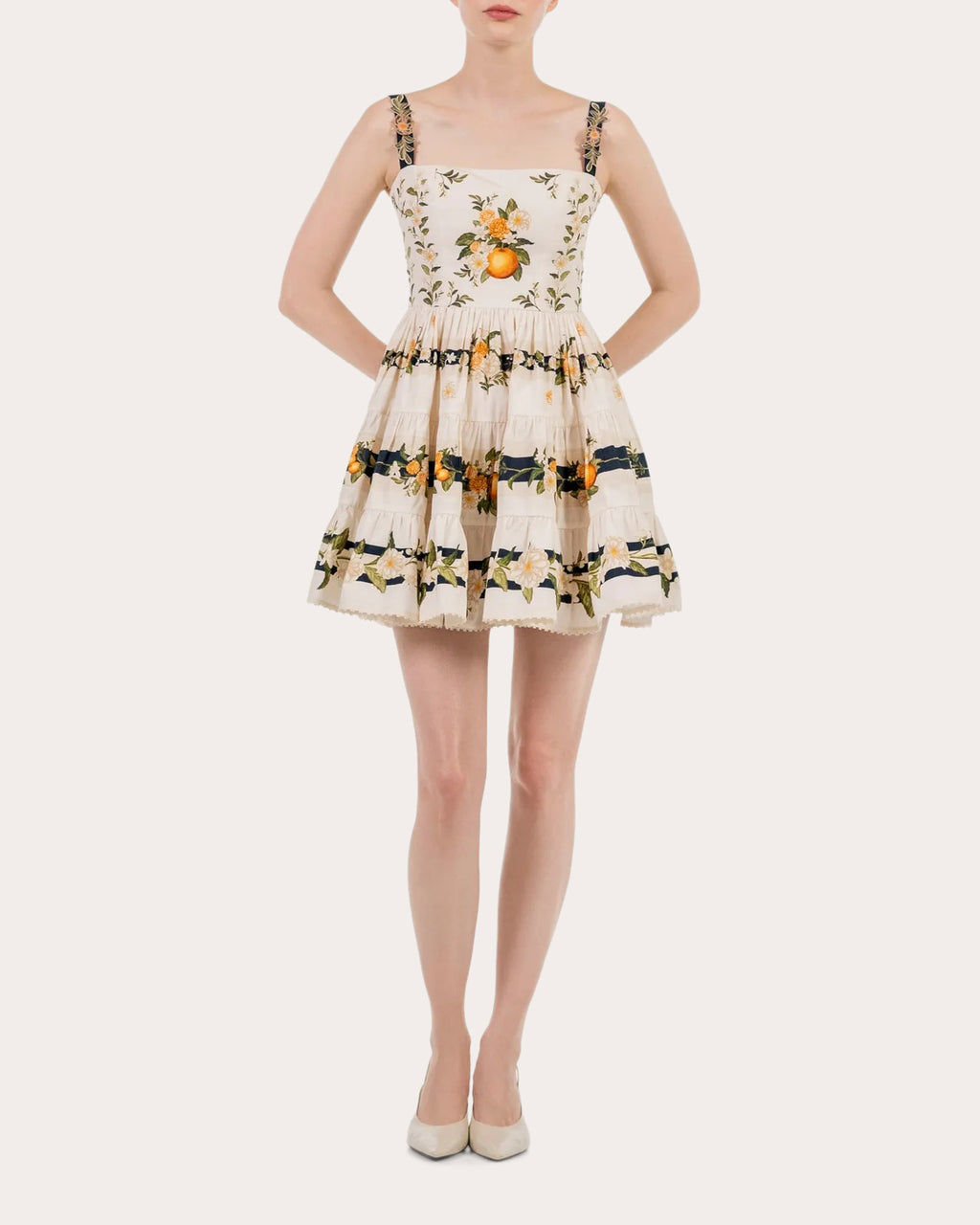 Lima Valle Cotton Tiered Mini Dress