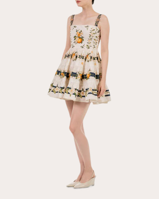 Lima Valle Cotton Tiered Mini Dress