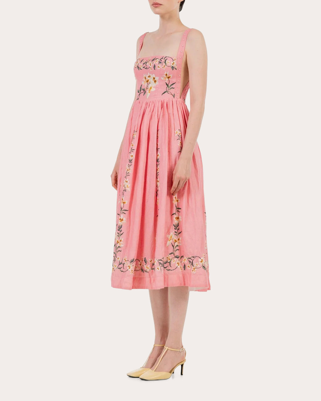 Mielero Promesa Gathered Midi Dress