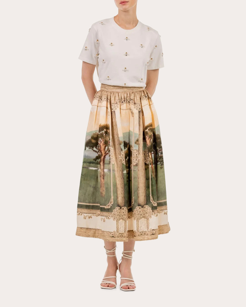 Sama Paraíso Embroidered Cotton T-Shirt