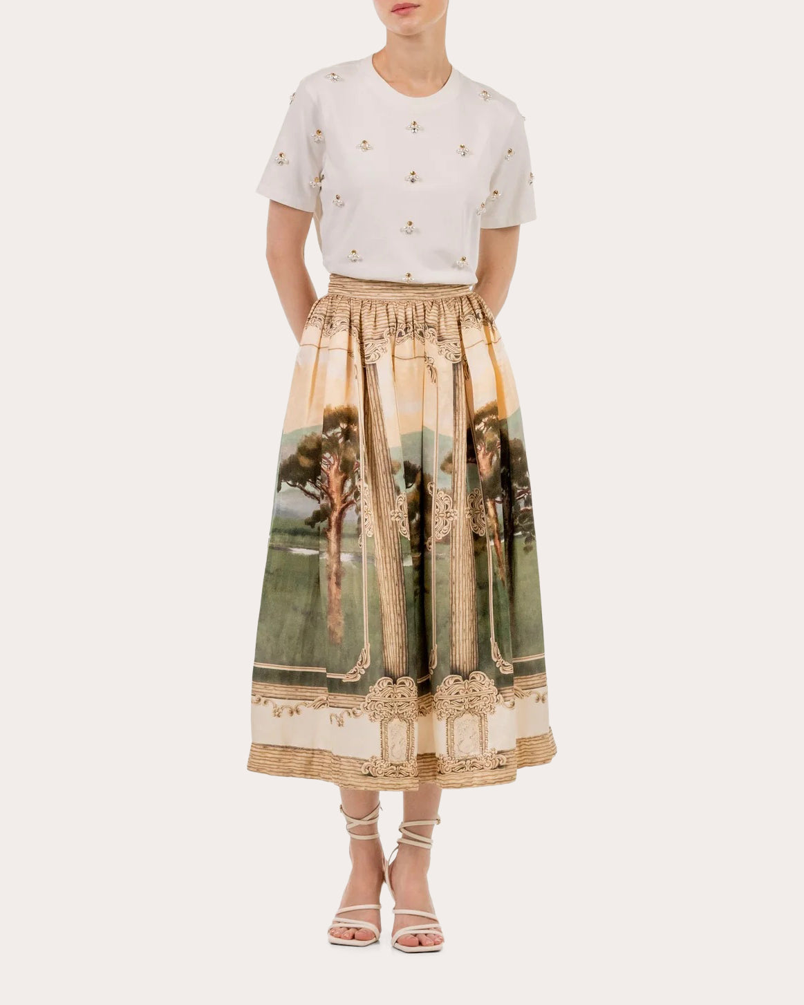 Sama Paraíso Embroidered Cotton T-Shirt