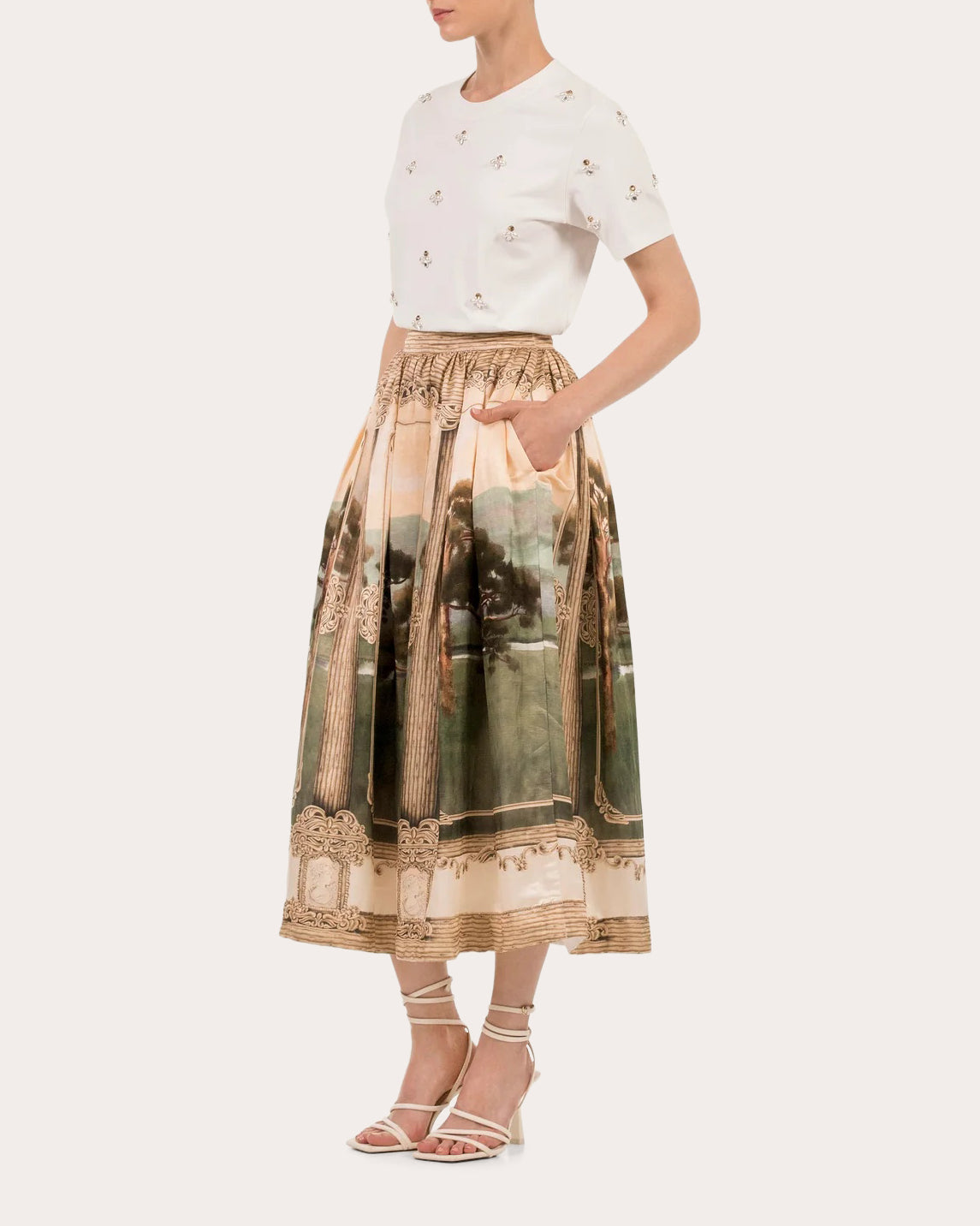 Sama Paraíso Embroidered Cotton T-Shirt