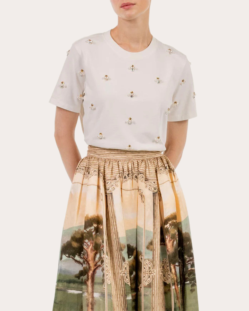 Sama Paraíso Embroidered Cotton T-Shirt
