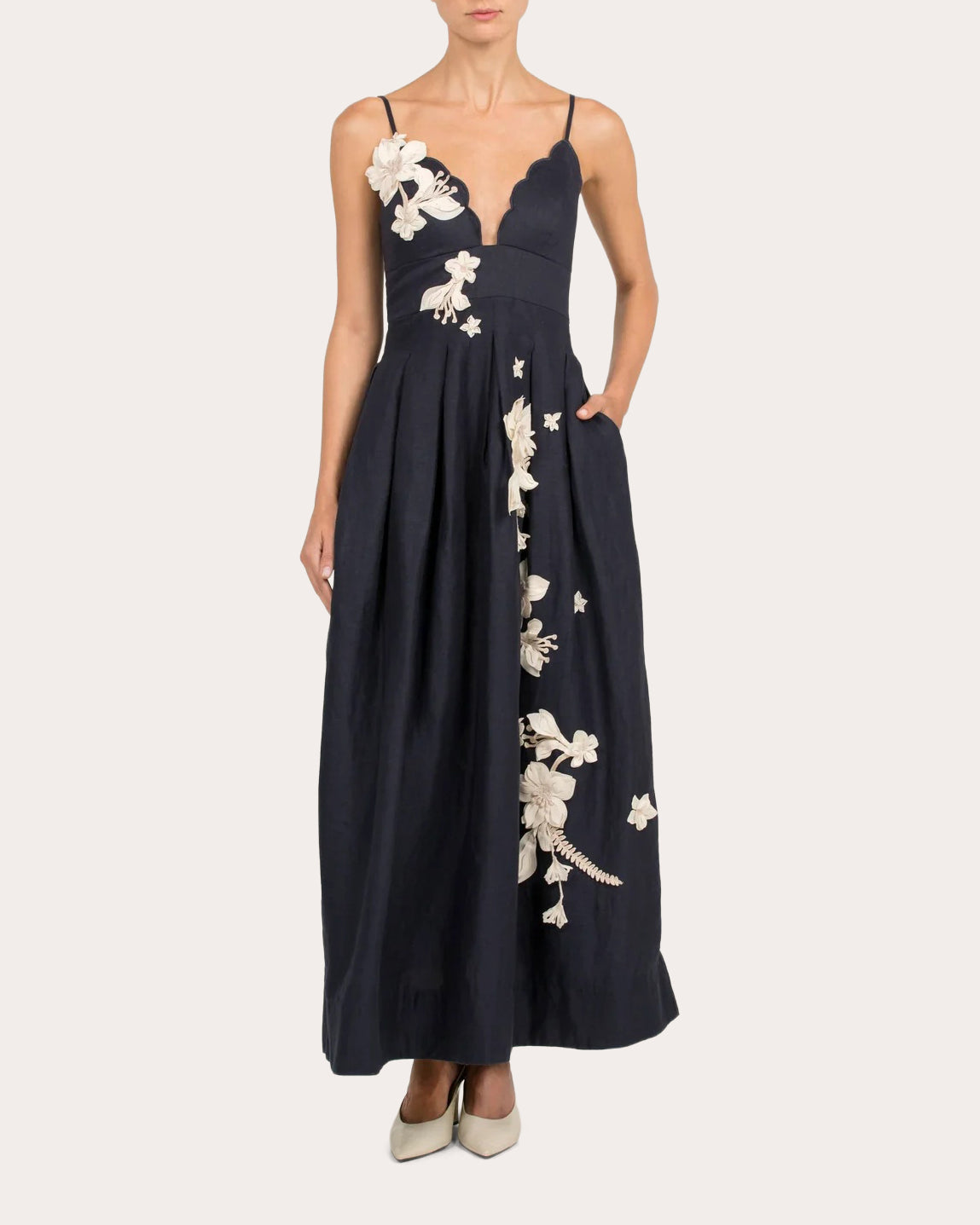 Sula Cauca Embroidered Linen Maxi Dress