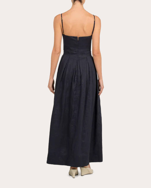 Sula Cauca Embroidered Linen Maxi Dress
