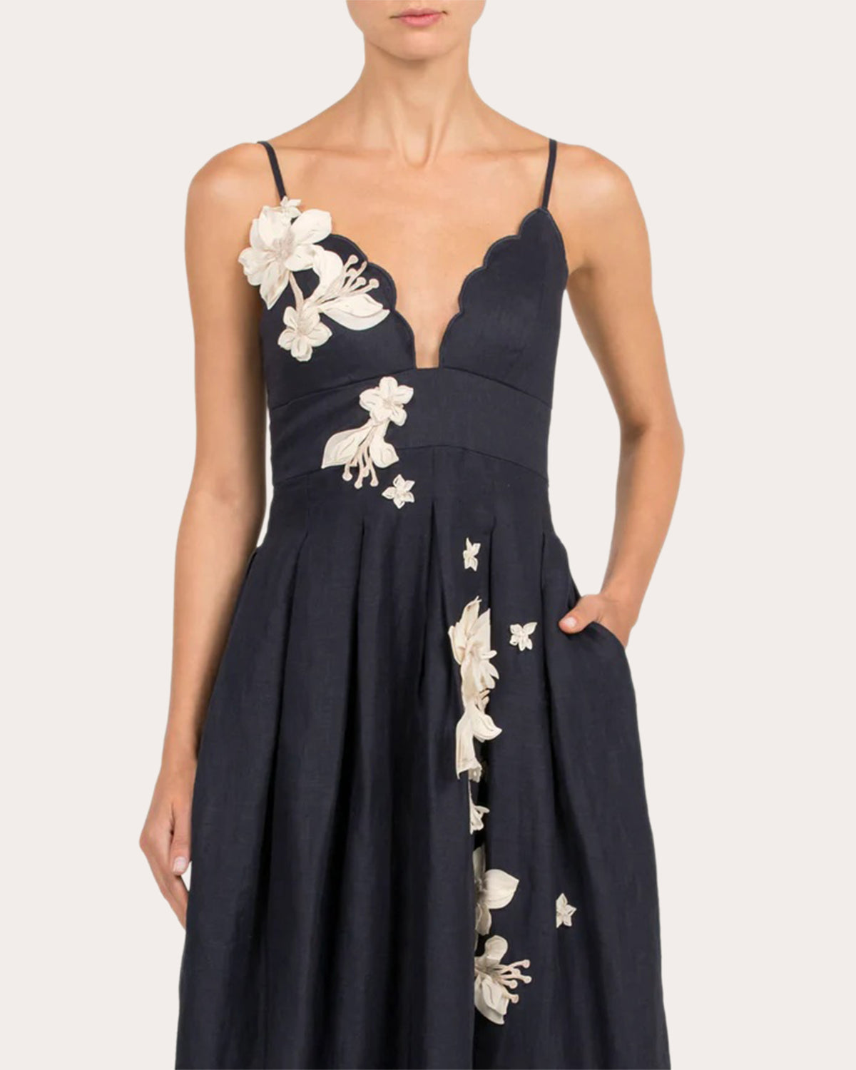 Sula Cauca Embroidered Linen Maxi Dress