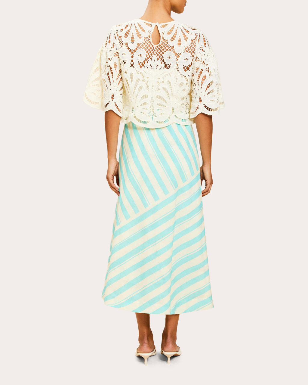 Marianna Scalloped Lace Crop Top