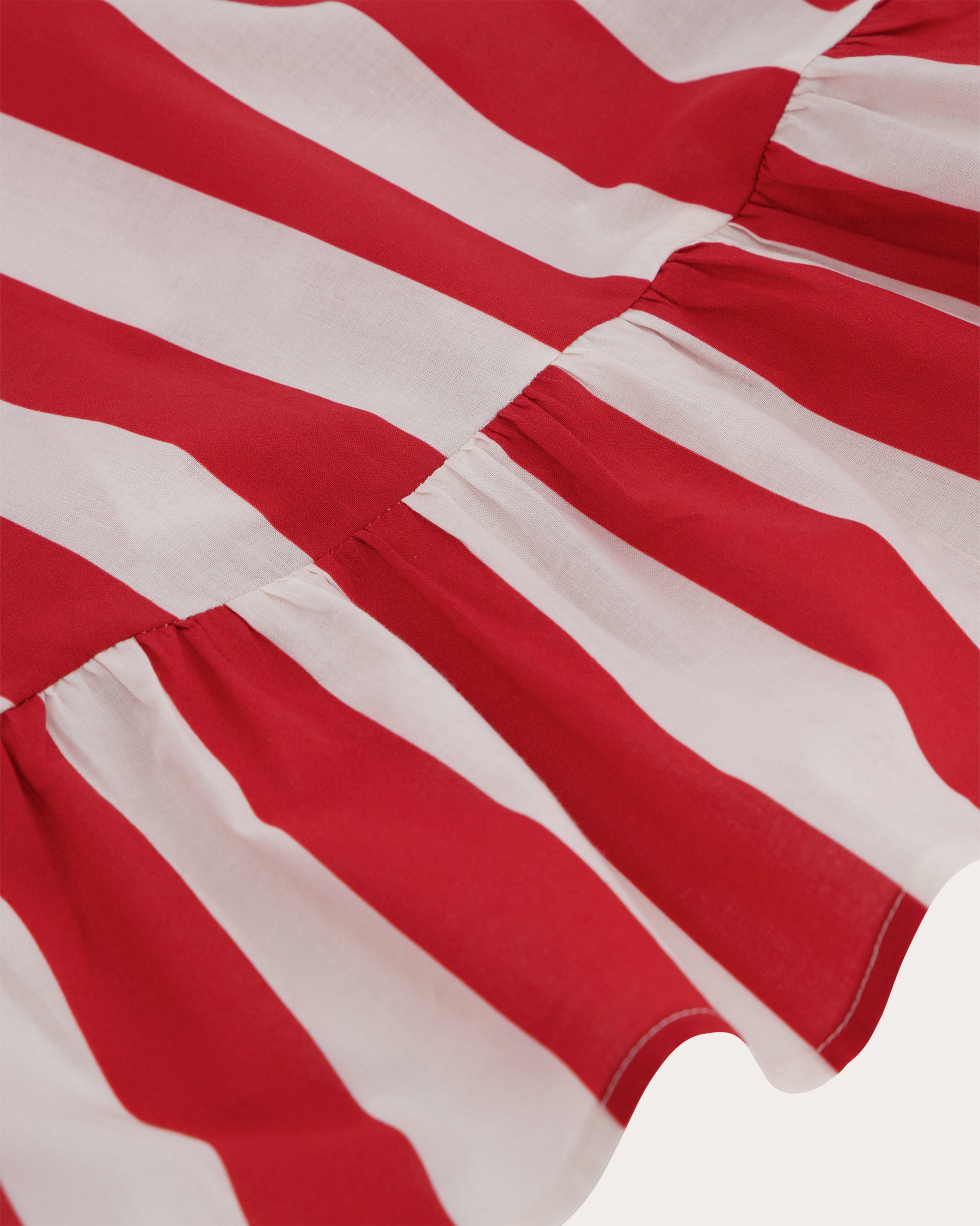 Marla Stripe Cotton Ruffle Midi Wrap Skirt