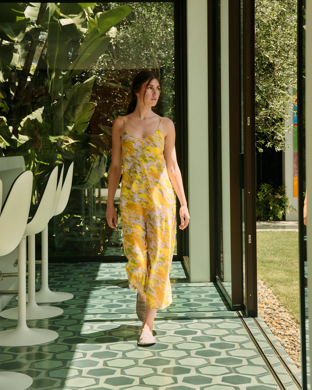 Edo Matsu Cotton Slip Dress