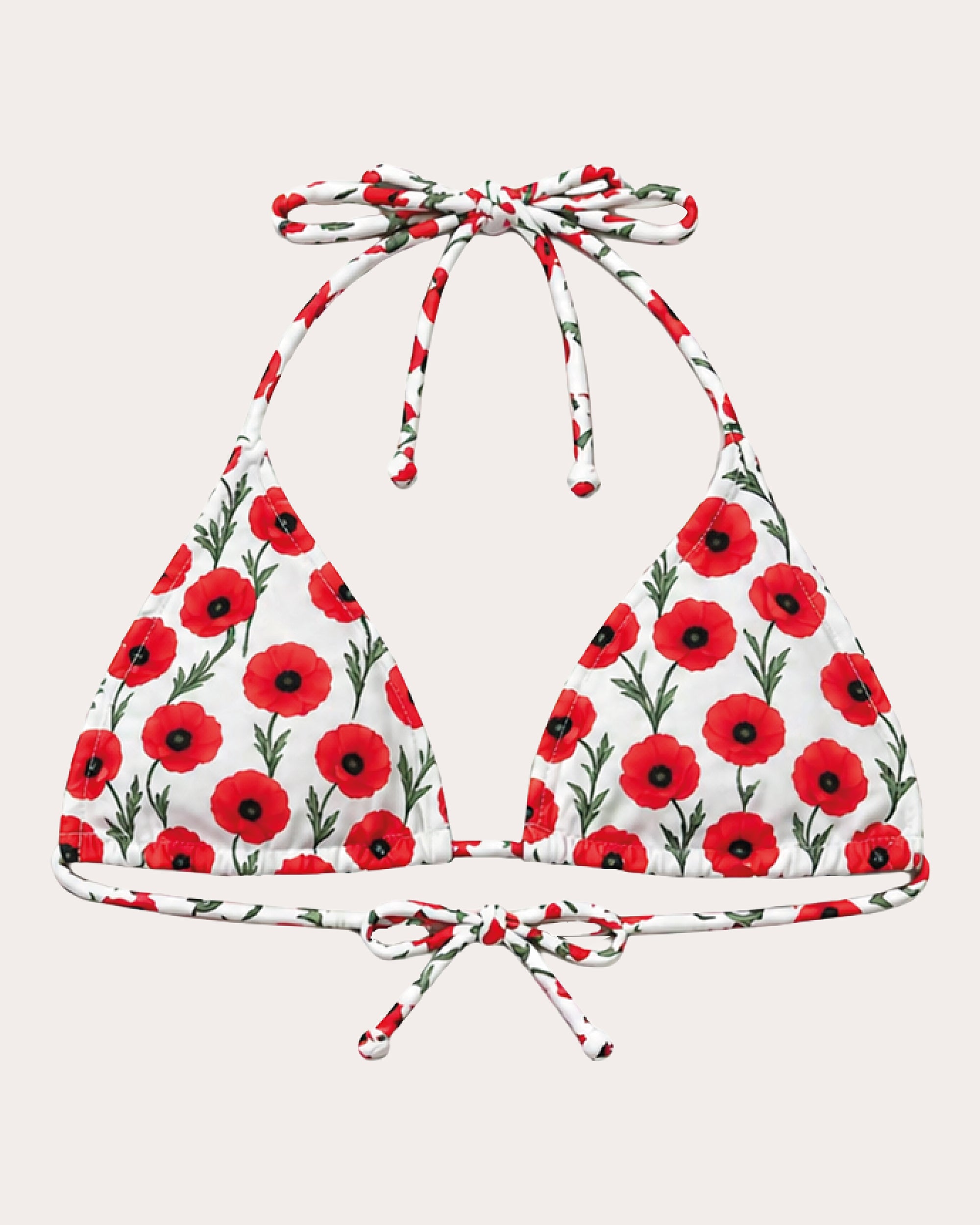 Moa Floral Triangle Bikini Top
