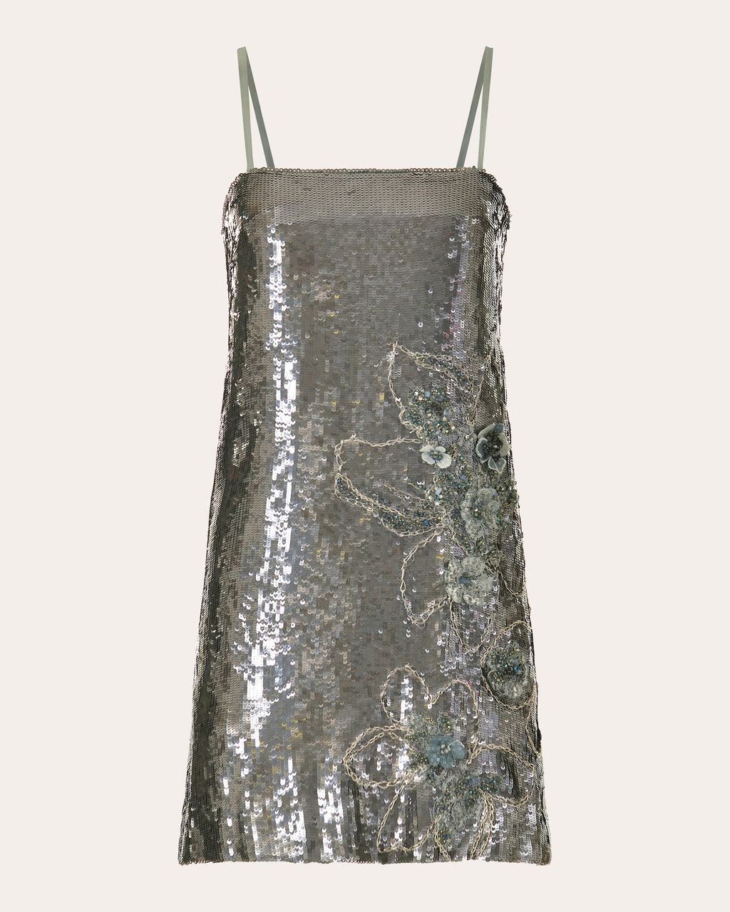 Moonrise Beaded Floral Sequin Mini Dress