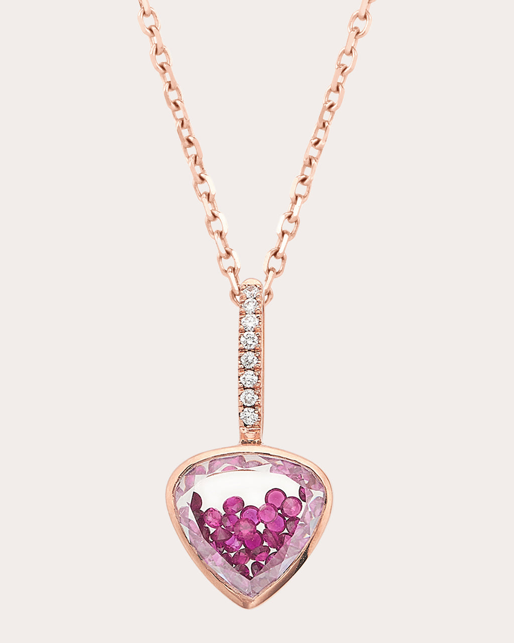 Ruby & Diamond Naipe Shaker Pendant