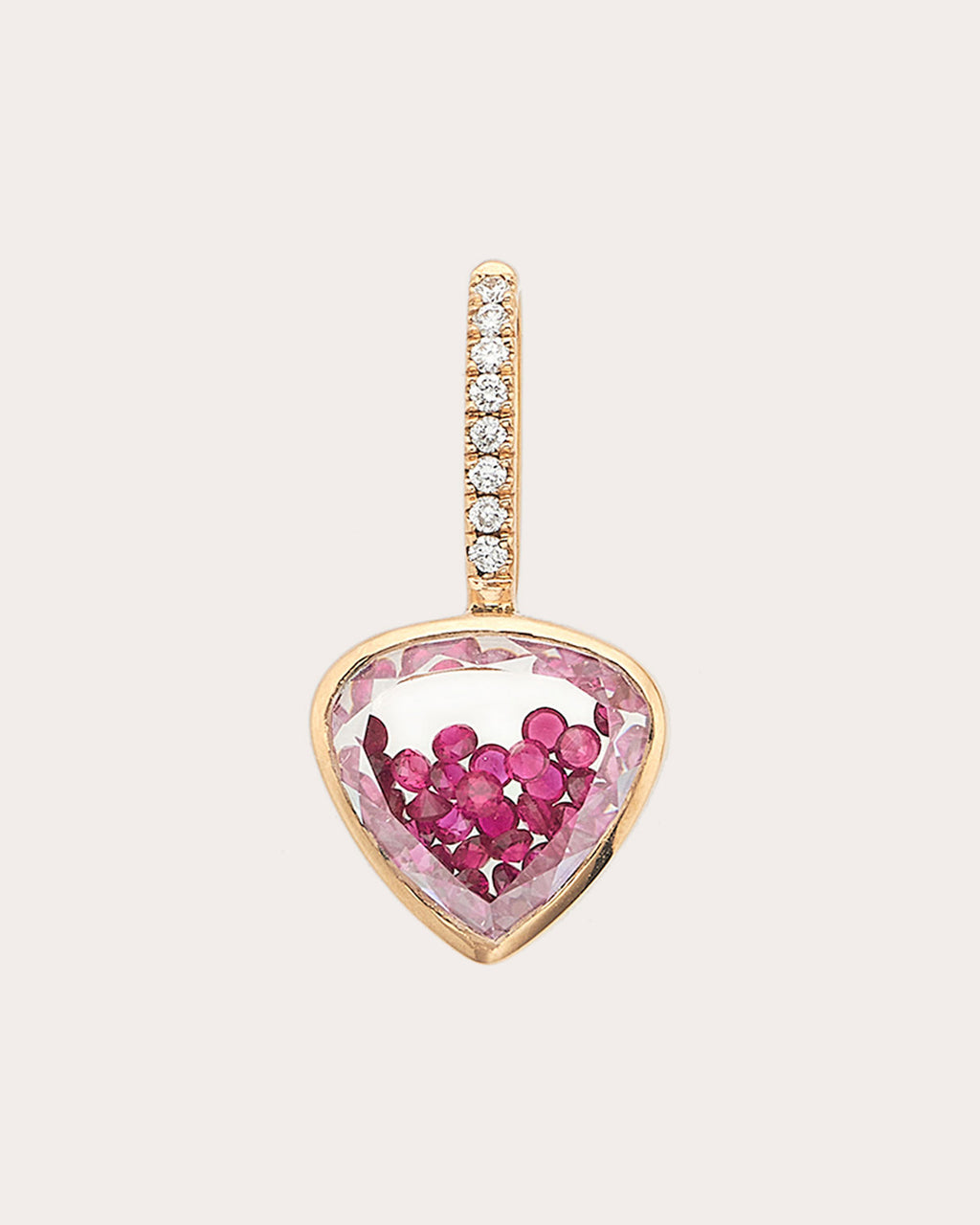 Ruby & Diamond Naipe Heart-ish Charm