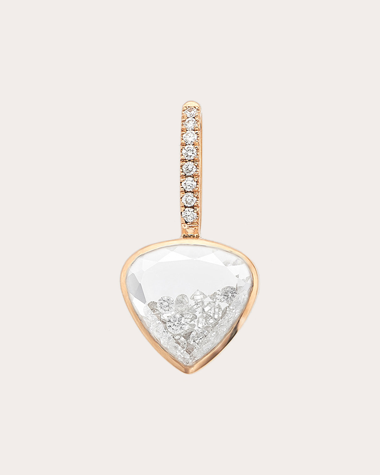 Diamond Naipe Heart-ish Charm