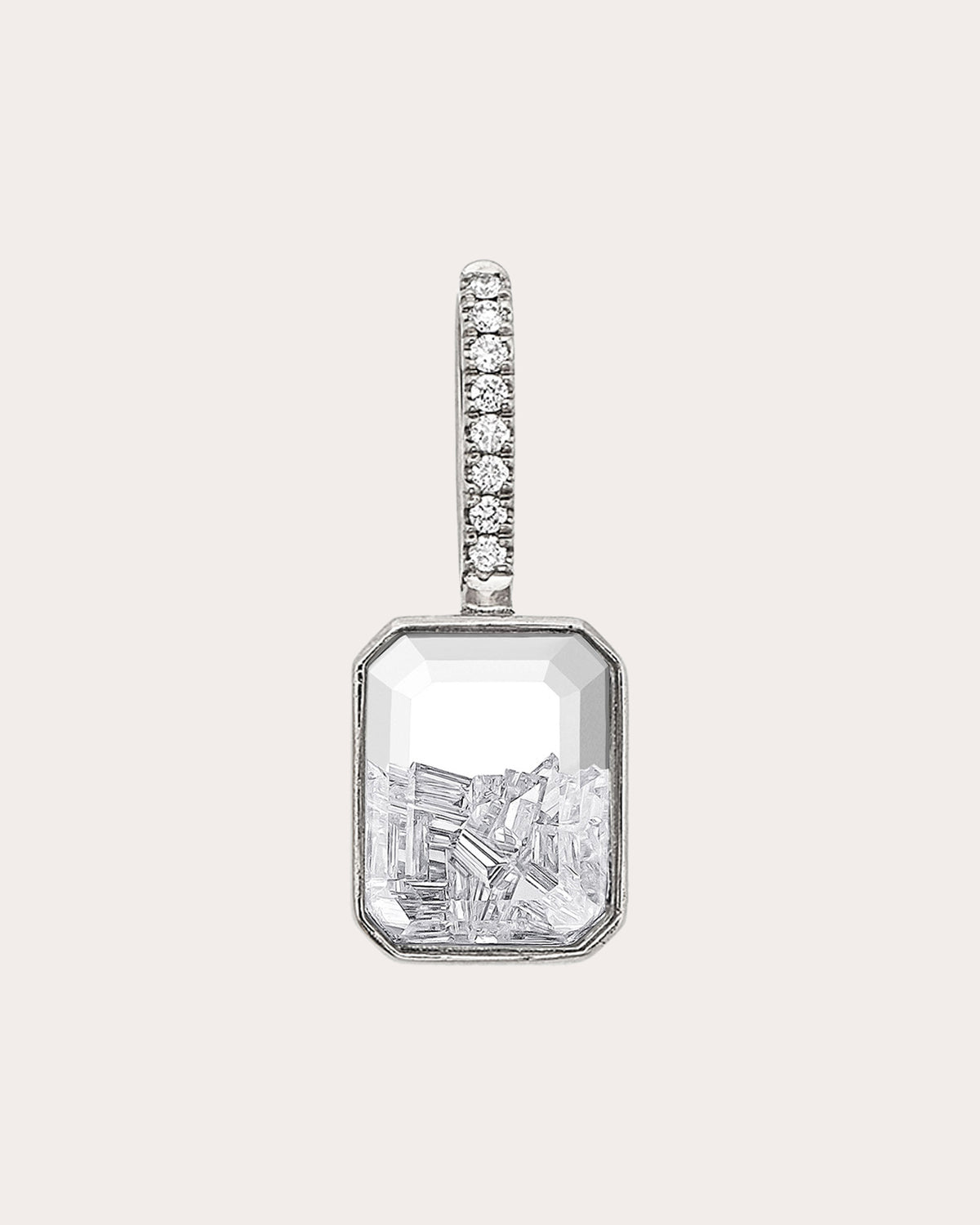 Diamond Naipe Emerald-Cut Charm