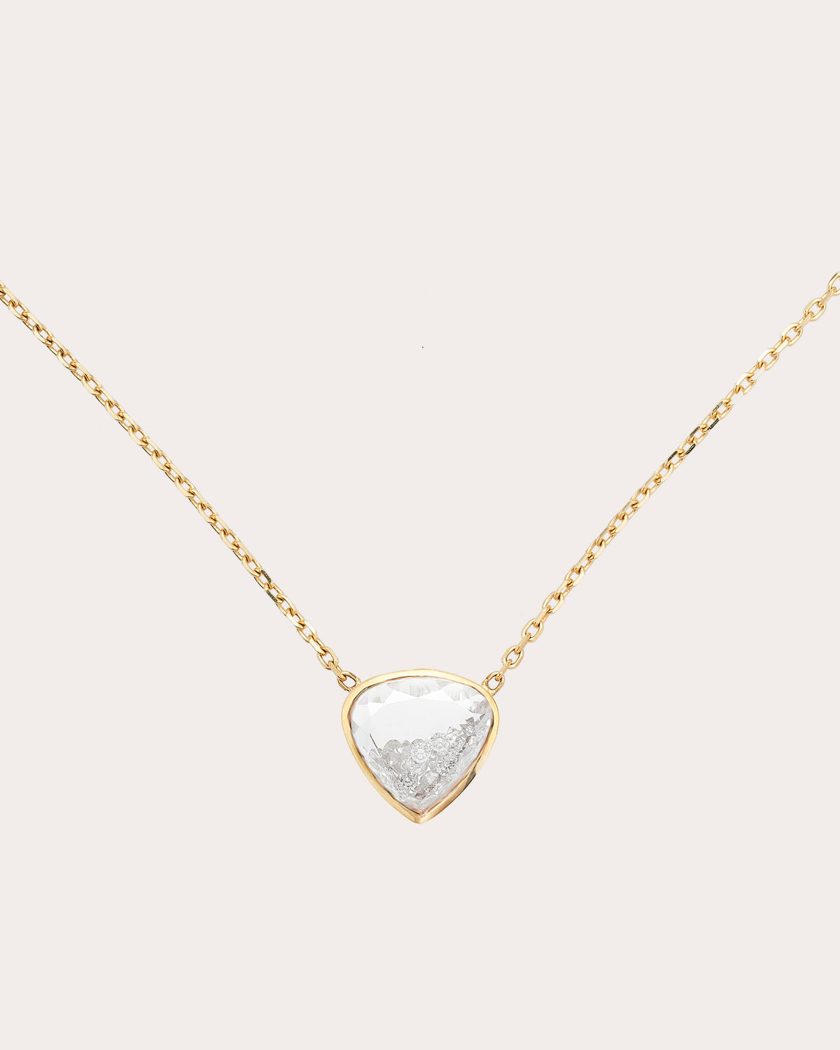 Diamond Naipe Heart-ish Pendant Necklace