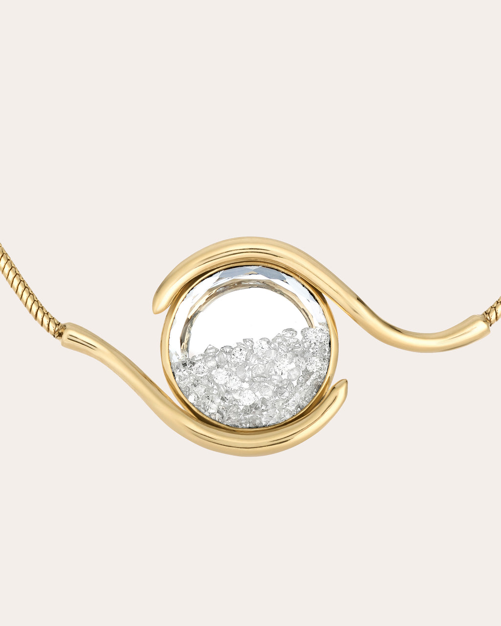 Diamond Clave Pendant Necklace