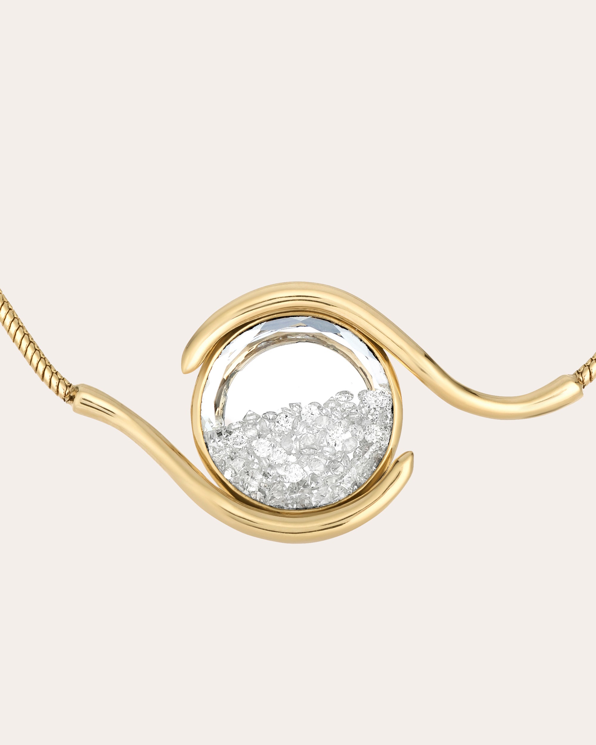 Diamond Clave Pendant Necklace