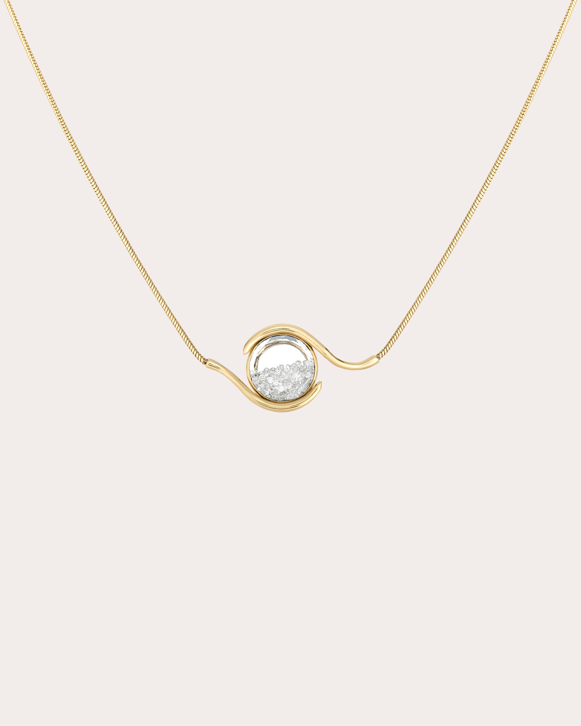 Diamond Clave Pendant Necklace