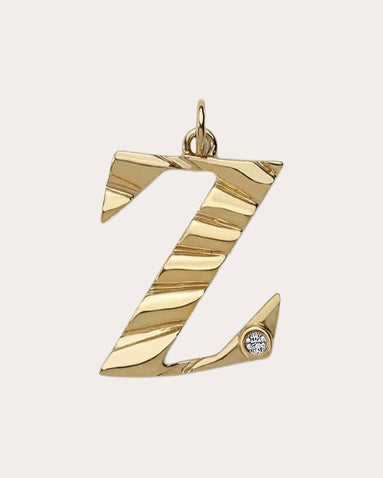 Diamond Large Sunbeam Letter Charm
