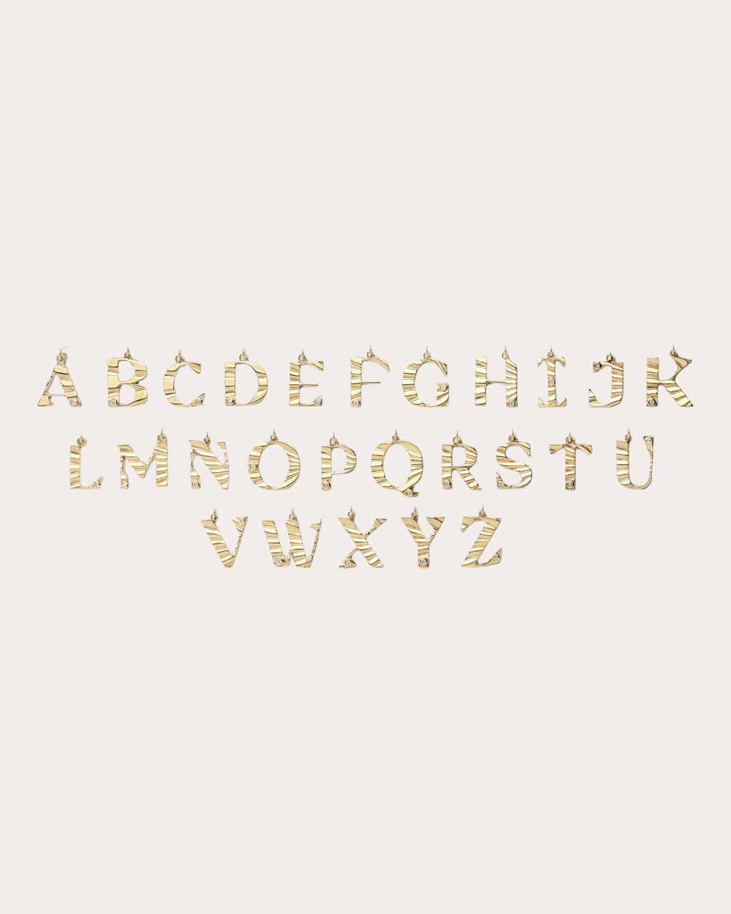 Diamond Mini Sunbeam Letter Charm