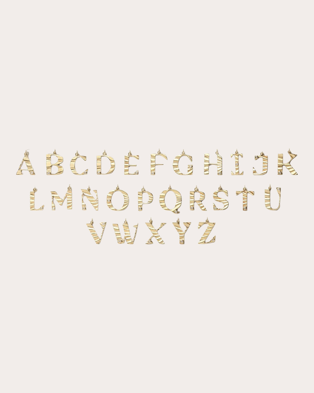 Diamond Mini Sunbeam Letter Charm