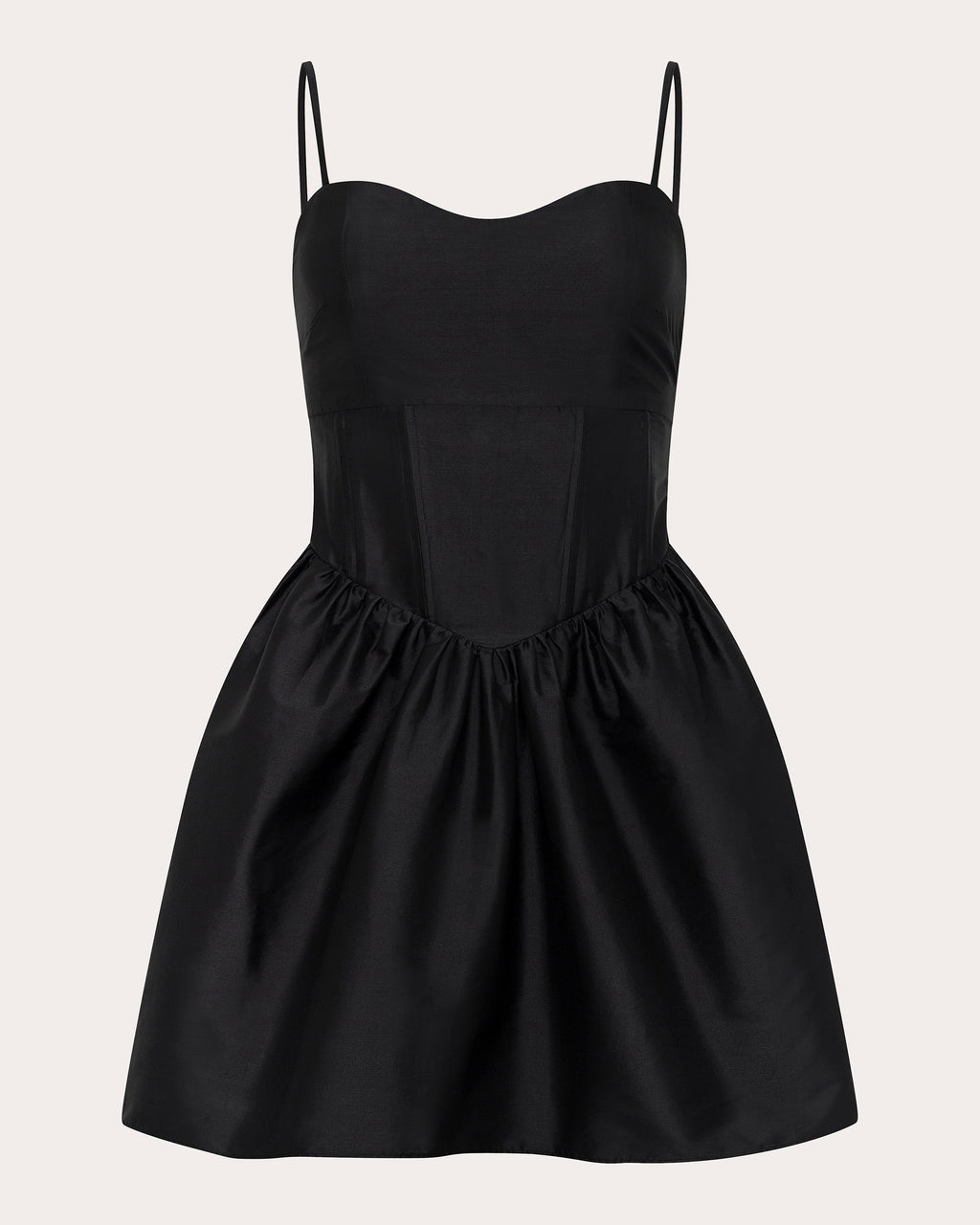 Naina Gathered Taffeta Strapless Mini Dress